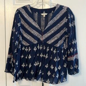 Lucky Brand, navy with red and off-white details